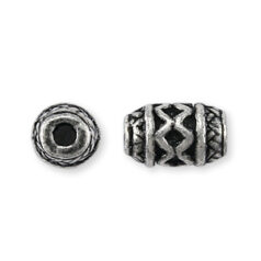 Bead, Pewter 7.5x4.5mm - Antique Silver