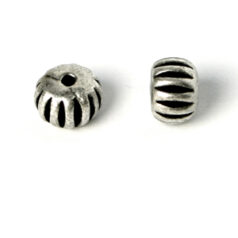 Bead, Pewter 9x6mm - Antique Silver