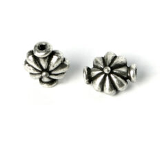 Pewter Bead 9x11mm (hole: 1mm) - Ant. Silver