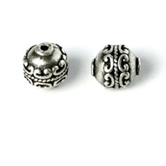 Bead, Pewter 10.3x9.4mm - Antique Silver