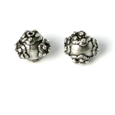 Bead, Pewter 11x10mm - Antique Silver