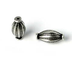 Bead, Pewter 15x8mm - Antique Silver