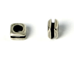 Bead, Pewter 5x5mm - Ant. Silver