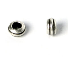 Bead, Pewter 5.7x3mm Spacer - Ant. Silver