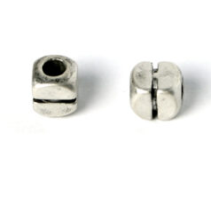 Bead, Pewter  7x6mm - Ant. Silver