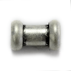 Bead, Pewter  7x4.5mm Tube- Ant. Silver