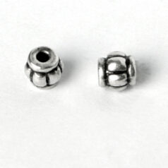 Bead, Pewter 5x4.6mm - Ant. Silver
