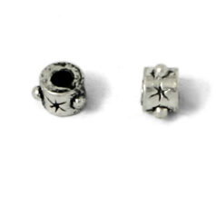 Bead, Pewter 4x3mm - Ant. Silver