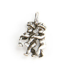 Charm,Zodiac Charm in Pewter, Gemini 15x12mm