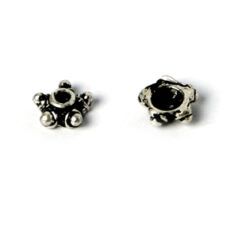 Bead Cap, Pewter 6mm Bead Cap- Antique silver Silver