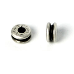 Bead, Pewter 4x1.5x2mm - Antique Silver