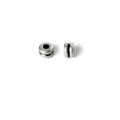 Bead, Pewter 6x2x4mm - Antique Silver