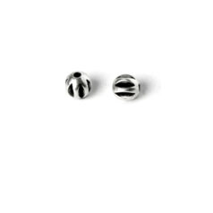 Bead, Pewter 5.8x1.5x5.8mm - Antique Silver