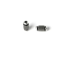 Bead, Pewter 3.8x1.8x8mm Tube - Antique Silver