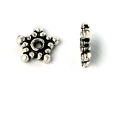 Heishi Star 7.5x1.5x1.5mm - Ant. Silver