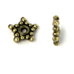 Heishi Star 7.5x1.5x1.5mm - Ant. Gold