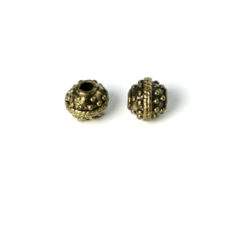 Bead 8.5x2.3x7.5mm - Ant. Gold