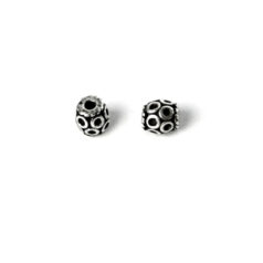 Bead 6.5x1x6.3mm - Ant. Silver