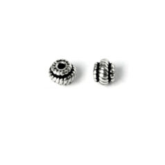 Bead 8.3x2.5x6mm - Ant. Silver