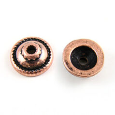 Bead Cap 7.5x1.5x3.2mm - Antique Copper