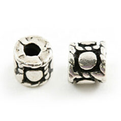 Bead 4.8x1.5x3.8mm - Ant. Silver