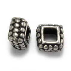 Bead 5x2.5x3mm - Ant. Silver