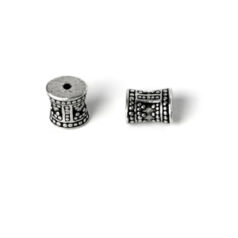 Bead 7.4x1.5x9mm - Ant. Silver