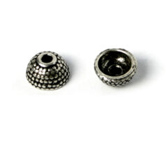 Bead Cap 8x2x4mm - Ant. Silver