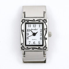 Watch Face in Bright Silver, 21x18mm Rectangle