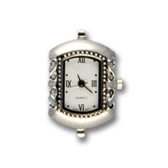 Watch Face in Silver Tone, 25.5x22.5 Rectangle