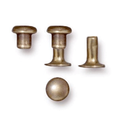 Tierracast Rivet Set 4mm Cap and 5mm Post - Brass Oxide