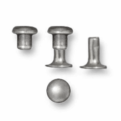 Tierracast Rivet Set 4mm Cap and 5mm Post - Antique Pewter