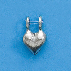 Bead, Pewter with Heart