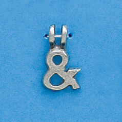 Bead, Pewter with  Ampersand "&" Symbol