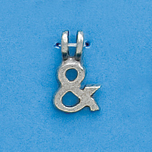 Bead, Pewter with Ampersand "&" Symbol