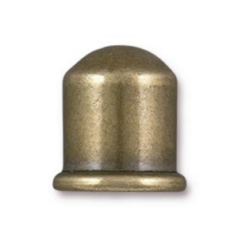 Tierracast Cord End Cap, Cupola (Height: 11.8, Diameter: 10.9mm (inside diameter 8mm))- Brass Oxide