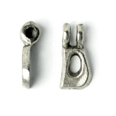 Bead, Pewter 9x6.5mm Hanging Alphabet Letter D