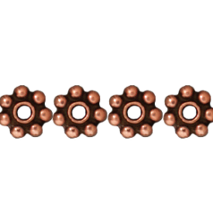 Tierracast Heishi Bead, 5mm Round Rondelle Spacer - Antique Copper