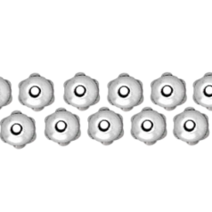 Tierracast Seed Bead, 3mm Round- Antique Silver
