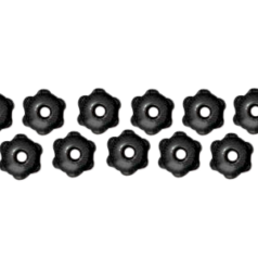 Tierracast Seed Bead, 3mm Round - Black