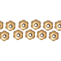Tierracast Seed Bead, 3mm Round - Antique Gold