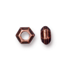 Tierracast Heishi Bead, 5mm Faceted  - Antique Copper