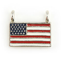 Charm, Pewter American Flag - Coloured