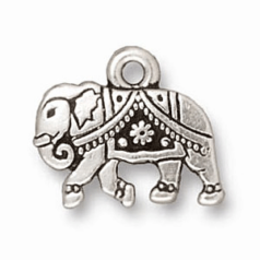 Tierracast Pewter Charm, 12x 13.5mm Gita - Antique Silver