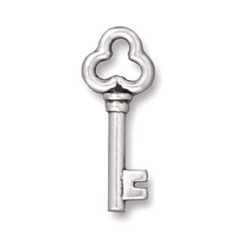 Tierracast Pewter Charm, 22x8.5mm Key - Antique Silver