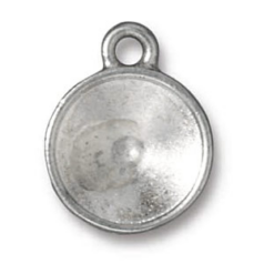 Tierracast Pewter Rivoli Frame, 12mm Plain Round, Rhodium