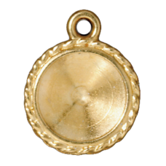Tierracast Pewter Rivoli Frame, 12mm Twisted Round, Bright Gold