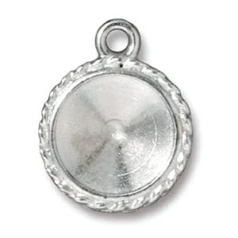 Tierracast Pewter Rivoli Frame, 12mm Twisted Round, Rhodium