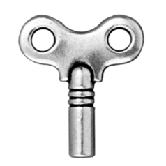 Tierracast Pewter Charm, 22x19mm Winding Key - Antique Silver