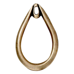 Tierracast Pewter Pendant, 28x18mm Teardrop - Brass Oxide